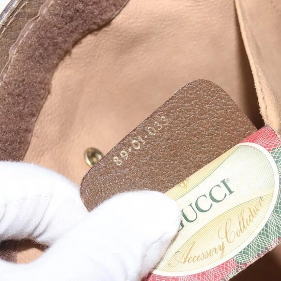 GUCCI GG Supreme Web Sherry Line Bag PVC Beige Green Red 89 01 033 Auth 131335 - Picture 11 of 15